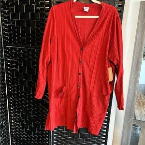 Chico's Vibrant Red Knit Top